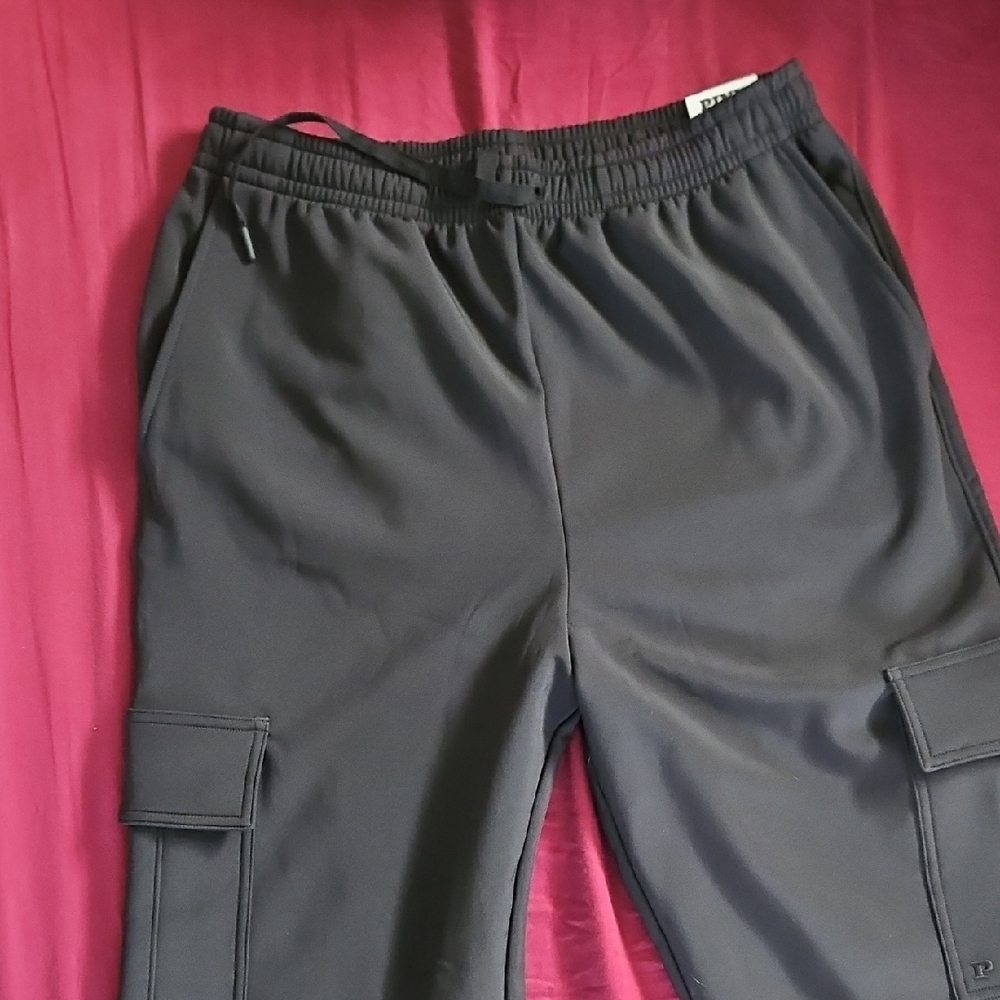 Women's Black Cargo Pants PINK